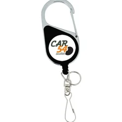 Heavy Duty Clip On Retractable Badge Holder - Round - Label