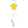 Heavy Duty Clip On Retractable Badge Holder - Star - Label