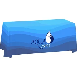 Hemmed Antimicrobial Closed-Back Table Throw - 6'