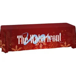 Hemmed Antimicrobial Closed-Back Table Throw - 8'
