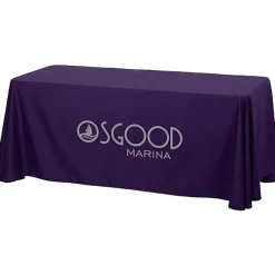 Hemmed Closed-Back Poly/Cotton Table Throw - 6'