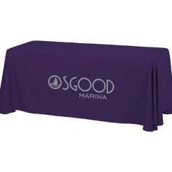 Hemmed Closed-Back Poly/Cotton Table Throw - 6' - 24 hr