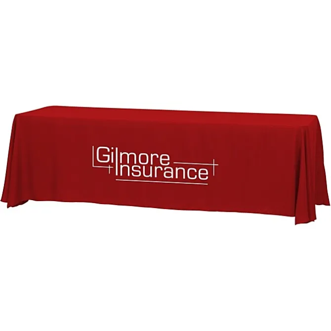 Hemmed Closed-Back Poly/Cotton Table Throw - 8' - 24 hr