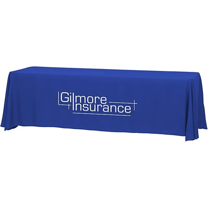 Hemmed Closed-Back Poly/Cotton Table Throw - 8' - 24 hr