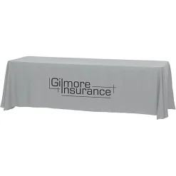 Hemmed Closed-Back Poly/Cotton Table Throw - 8' - 24 hr
