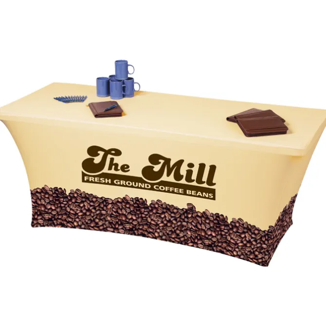 Hemmed Closed-Back UltraFit Table Cover - 6 feet - Full Color