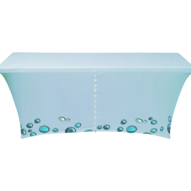 Hemmed Closed-Back UltraFit Table Cover - 8 feet - Full Color