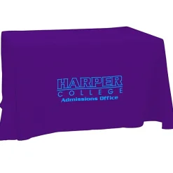Hemmed Open-Back Poly/Cotton Table Throw - 4'