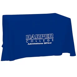 Hemmed Open-Back Poly/Cotton Table Throw - 4' - 24 hr