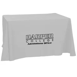 Hemmed Open-Back Poly/Cotton Table Throw - 4' - 24 hr