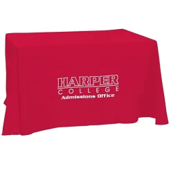 Hemmed Open-Back Poly/Cotton Table Throw - 4' - 24 hr