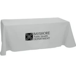 Hemmed Open-Back Poly/Cotton Table Throw - 6'