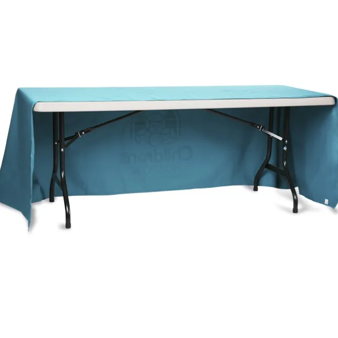 Hemmed Open-Back Poly/Cotton Table Throw - 6' - 24 hr