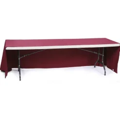 Hemmed Open-Back Poly/Cotton Table Throw - 8' - 24 hr
