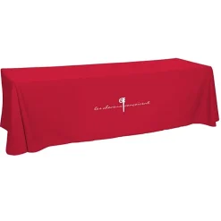 Hemmed Open-Back Poly/Cotton Table Throw - 8' - 24 hr