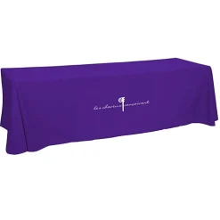 Hemmed Open-Back Poly/Cotton Table Throw - 8' - 24 hr