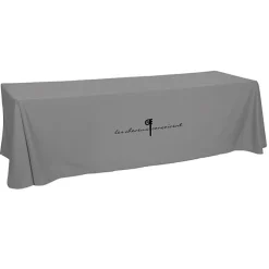 Hemmed Open-Back Poly/Cotton Table Throw - 8' - 24 hr