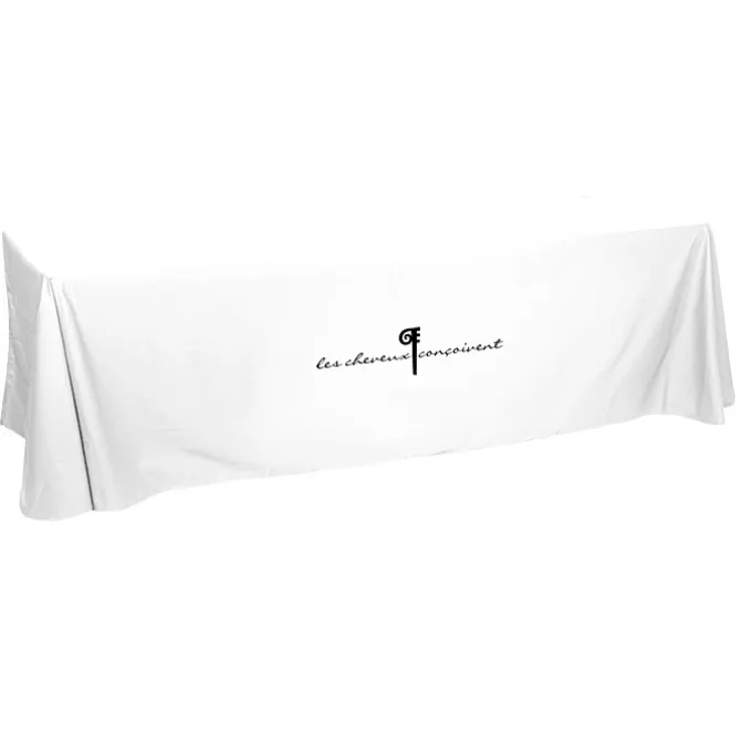 Hemmed Open-Back Poly/Cotton Table Throw - 8' - 24 hr
