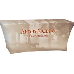 Hemmed Open-Back UltraFit Table Cover - 6 feet - Full Color