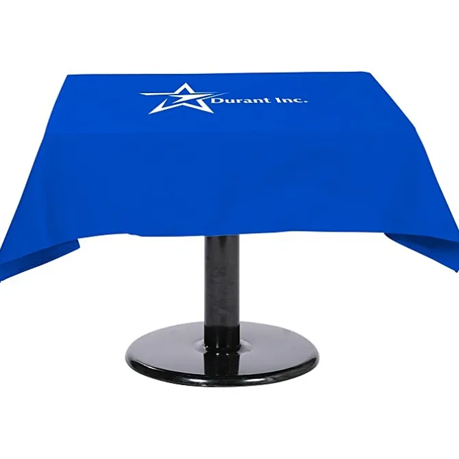 Hemmed Poly/Cotton Table Throw - Square