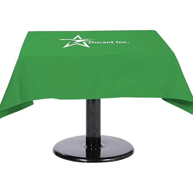Hemmed Poly/Cotton Table Throw - Square