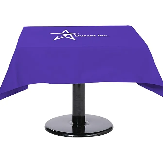 Hemmed Poly/Cotton Table Throw - Square
