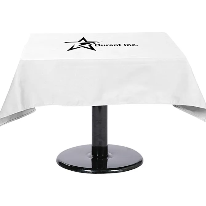 Hemmed Poly/Cotton Table Throw - Square