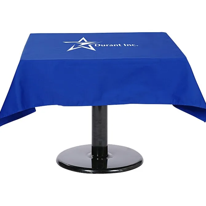 Hemmed Poly/Cotton Table Throw - Square