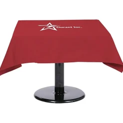 Hemmed Poly/Cotton Table Throw - Square - 24 hr
