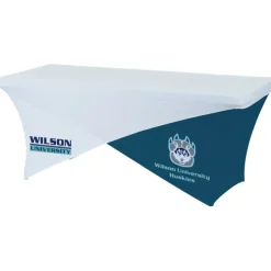Hemmed UltraFit Cross Over Table Cover - 6 feet - Full Color