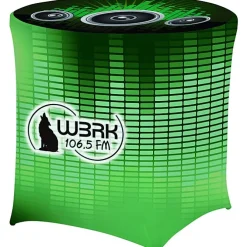 Hemmed UltraFit Table Cover - Round - Cafe Height - Full Color