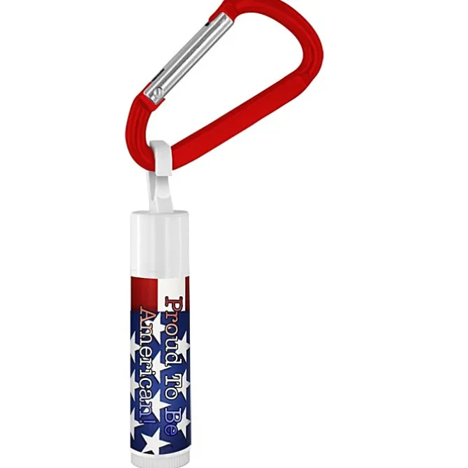 Holiday Lip Balm with Carabiner - Stars & Stripes