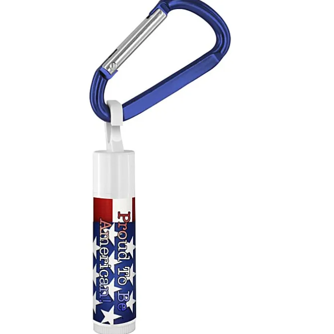 Holiday Lip Balm with Carabiner - Stars & Stripes
