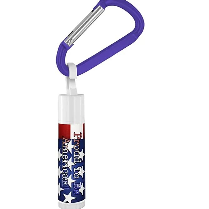 Holiday Lip Balm with Carabiner - Stars & Stripes