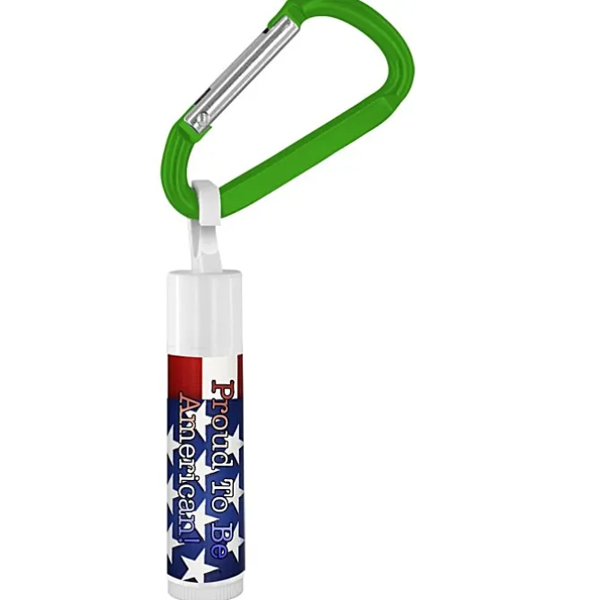 Holiday Lip Balm with Carabiner - Stars & Stripes