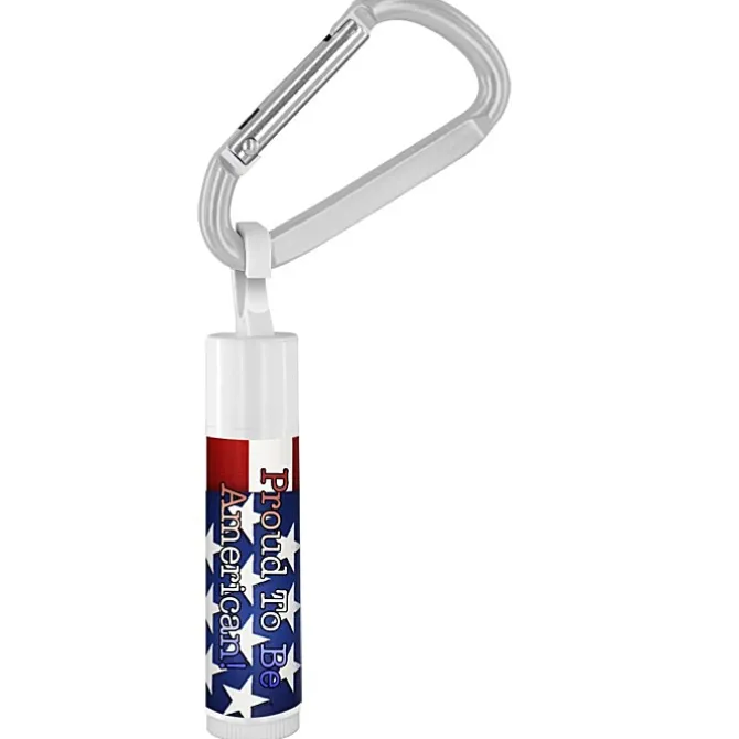Holiday Lip Balm with Carabiner - Stars & Stripes