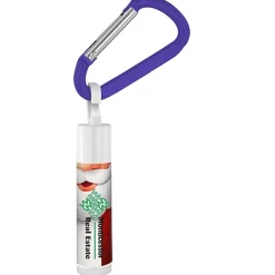 Holiday Lip Balm with Carabiner - Santa