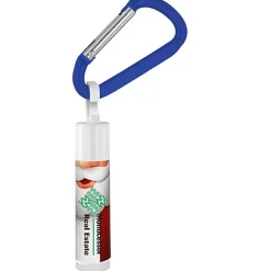 Holiday Lip Balm with Carabiner - Santa - 24 hr
