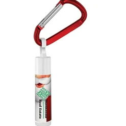 Holiday Lip Balm with Carabiner - Santa - 24 hr