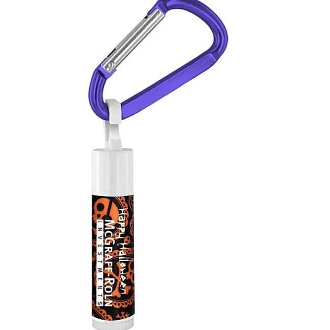 Holiday Lip Balm with Carabiner - Skulls - 24 hr