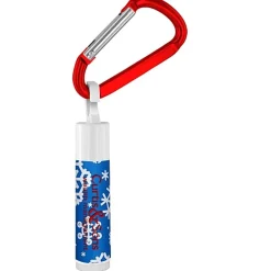 Holiday Lip Balm with Carabiner - Snowflakes - 24 hr
