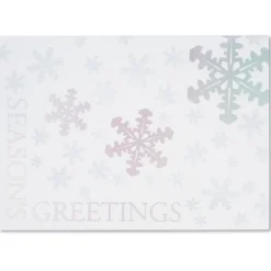 Holographic Snowflakes Greeting Card