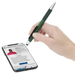 Honeycomb Soft Touch Stylus Metal Pen - Full Color
