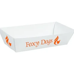 Hot Dog Tray - White