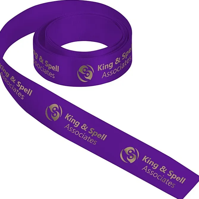 Imprinted Soft Polyester Ribbon - 7/8 inch
