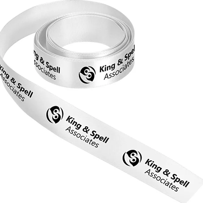 Imprinted Soft Polyester Ribbon - 7/8 inch