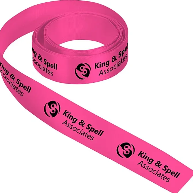 Imprinted Soft Polyester Ribbon - 7/8 inch