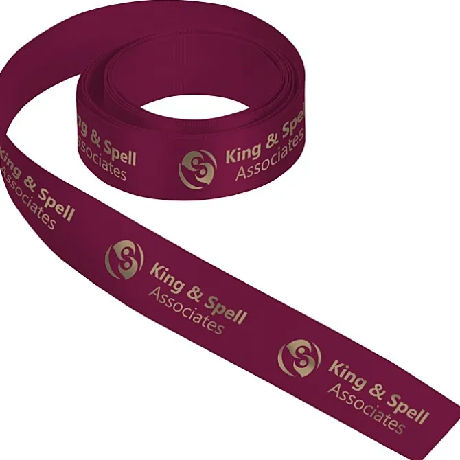 Imprinted Soft Polyester Ribbon - 7/8 inch