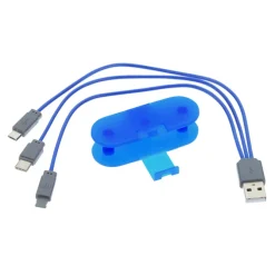 3-in-1 Cable Wrap with Phone Stand