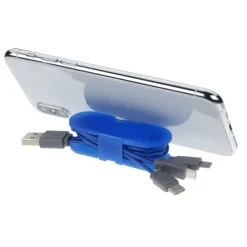 3-in-1 Cable Wrap with Phone Stand